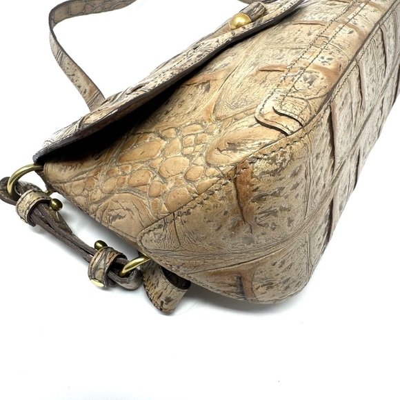 Brahmin Croc-Embossed Leather Shoulder Bag – Chestnut Brown Vintage - Picture 6 of 10